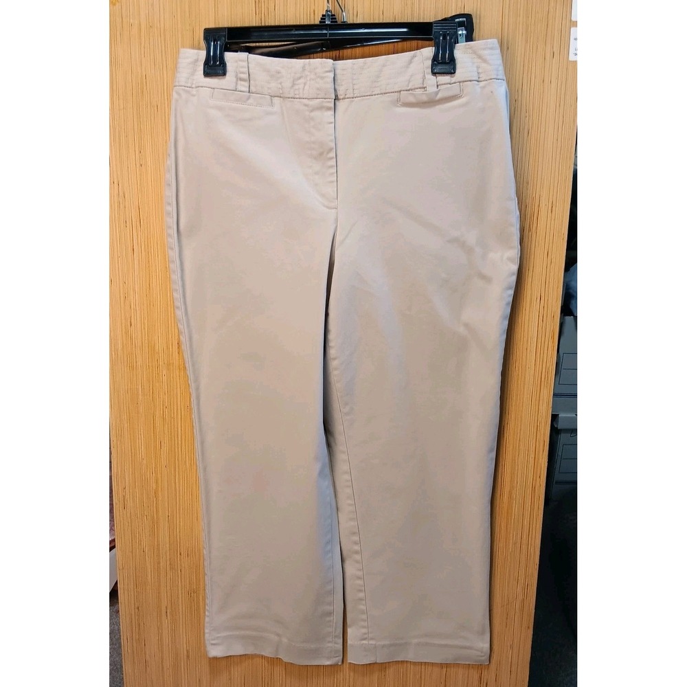 Talbot Stretch‎ Size 10 Khaki Beige Cropped Length Pants Mid Rise
